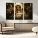 Mary Jesus Canvas Wall Art Print - Madonna and Child with