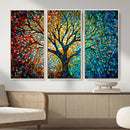 Yggdrasil Tree of Life Wall Art Print | Mosaic Style 3-Panel