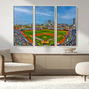 Wrigley Field Chicago Cubs Panoramic Canvas Print –
