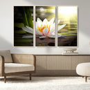 Lotus Flower Wall Art Canvas Print, Water Lily Large Wall