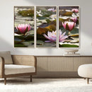 Lotus Flower Wall Art Canvas Print, Water Lily Large Wall