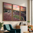 Indiana Memorial Stadium Wall Art Canvas Print, Framed