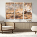 Rustic Farmhouse Wall Art Canvas Print | Barn and Field