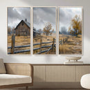 Rustic Autumn Farmhouse Wall Art Canvas Print – Serene