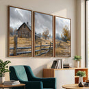 Rustic Autumn Farmhouse Wall Art Canvas Print – Serene