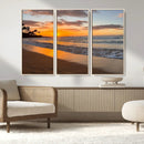 Sunset Wall Art Print - Stunning Beach Sunset Canvas Artwork