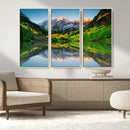 Maroon Bells Lake Wall Art Canvas Print – Framed Majestic