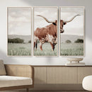 Texas Longhorn Wall Art – Framed Spotted Cattle Canvas by MyGreatCanvas | Canvas Wall Art Prints | Photo Prints & Wall Decor