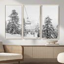 Ski Lift Wall Art – Framed Snowy Mountain Canvas Artwork by MyGreatCanvas | Canvas Wall Art Prints | Photo Prints & Wall Decor