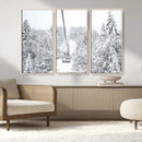 Snowy Ski Lift Wall Art – Framed Winter Mountain Canvas by MyGreatCanvas | Canvas Wall Art Prints | Photo Prints & Wall Decor