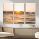 Calm Water Wall Art – Framed Sunset Waves Canvas Artwork, by MyGreatCanvas | Canvas Wall Art Prints | Photo Prints & Wall Decor