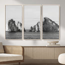 Coastal Wall Art – Framed Black White Ocean Canvas Artwork, by MyGreatCanvas | Canvas Wall Art Prints | Photo Prints & Wall Decor