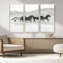 Wild Horses Running Wall Art Canvas Print, Framed Black by MyGreatCanvas | Canvas Wall Art Prints | Photo Prints & Wall Decor