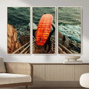 Surfer Stairway Wall Art – Framed Ocean Surf Canvas Artwork, by MyGreatCanvas | Canvas Wall Art Prints | Photo Prints & Wall Decor