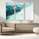 Minimal Beach Wall Art – Framed Ocean Swimming Canvas by MyGreatCanvas | Canvas Wall Art Prints | Photo Prints & Wall Decor