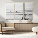 Surfer Silhouette Wall Art – Framed Calm Ocean Canvas by MyGreatCanvas | Canvas Wall Art Prints | Photo Prints & Wall Decor