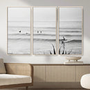 Surfer Silhouette Wall Art Canvas Print – Framed Calm Ocean by MyGreatCanvas | Canvas Wall Art Prints | Photo Prints & Wall Decor