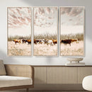 Longhorn Cattle Wall Art Canvas Print – Framed Texas Ranch
