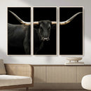 Longhorn Cattle Wall Art Canvas Print – Framed Texas Ranch by MyGreatCanvas | Canvas Wall Art Prints | Photo Prints & Wall Decor