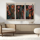 Modern Japanese Wall Art Canvas Print – Framed Abstract