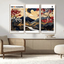Modern Mount Fuji Wall Art Canvas Print – Framed Abstract