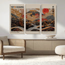 Modern Japanese Wall Art Canvas Print – Framed Abstract