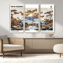 Modern Japanese Wall Art Canvas Print – Framed Abstract