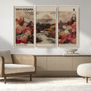 Modern Japanese Wall Art Canvas Print – Framed Abstract