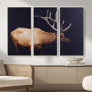 Rustic Elk Wall Art Canvas Print – Framed Moody Wildlife Art by MyGreatCanvas | Canvas Wall Art Prints | Photo Prints & Wall Decor