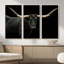 Texas Longhorn Wall Art Canvas Print – Framed Rustic Western by MyGreatCanvas | Canvas Wall Art Prints | Photo Prints & Wall Decor