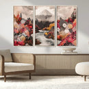 Mountain Wall Art Canvas Print – Framed Autumn Forest