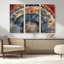 Tree Rings Wall Art Canvas Print – Framed Petrified Wood