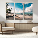 Tropical Beach Wall Art Canvas Print – Framed Ocean Waves by MyGreatCanvas | Canvas Wall Art Prints | Photo Prints & Wall Decor