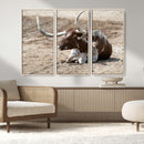Texas Longhorn Wall Art Canvas Print – Framed Country Living