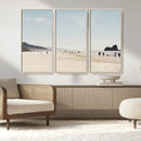 Minimalist Beach Wall Art Canvas Print – Framed Coastal