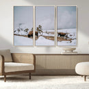 Bison Wildlife Wall Art Canvas Print – Framed Snowy Prairie