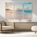 Beach Sunset Wall Art Canvas Print – Framed Ocean Waves
