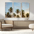 Palm Trees Wall Art Canvas Print – Framed Tropical Vibes