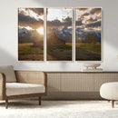 Snowy Peaks Wall Art Canvas Print – Rustic Mountain