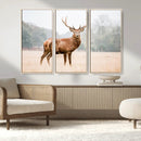 Vintage Wildlife Wall Art Canvas Print – Misty Landscape