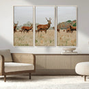 Rustic Deer Wall Art Canvas Print – Autumn Forest Woodland
