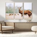 Rustic Deer Wall Art Canvas Print – Forest Woodland Stag