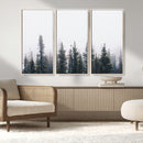 Foggy Forest Wall Art Canvas Print – Framed Misty Pines
