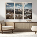 Mountain Landscape Wall Art Canvas Print – Framed Snowy