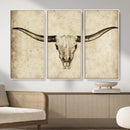 Longhorn Skull Wall Art Canvas Print – Rustic Western by MyGreatCanvas | Canvas Wall Art Prints | Photo Prints & Wall Decor
