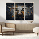 Rustic Longhorn Bull Wall Art Canvas Print – Vintage Western by MyGreatCanvas | Canvas Wall Art Prints | Photo Prints & Wall Decor
