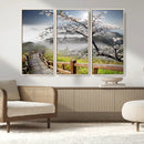 Sakura Cherry Blossom Pathway Canvas Wall Art – Tranquil