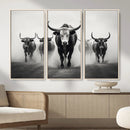 Texas Longhorn Wall Art Canvas Print, Framed Speckled Cow by MyGreatCanvas | Canvas Wall Art Prints | Photo Prints & Wall Decor
