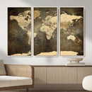 Large Framed Vintage World Map Wall Art Print for Home Wall by MyGreatCanvas | Canvas Wall Art Prints | Photo Prints & Wall Decor