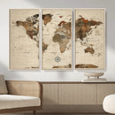 World Map Canvas Print – Framed Detailed Map of the World by MyGreatCanvas | Canvas Wall Art Prints | Photo Prints & Wall Decor